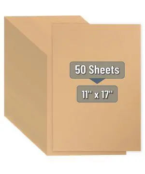 Kraft Paper Sheets, 11"x 17", 50 Pack, Brown Printer Paper | Rustic Brown Stationery Paper for Arts, Craft, Drawing, DIY Projects, Invitation, Laser and Inkjet Printer Compatible Kraft Paper Sheets, 11"x 17", 50 Pack, Brown Printer Paper | Rustic Brown Stationery Paper for Arts, Craft, Drawing, DIY Projects, Invitation, Laser and Inkjet Printer Compatible