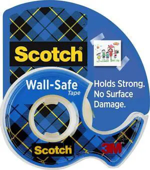 Wall-Safe Tape, 1 Dispenser Roll, 3/4 in x 650 in | Removable Wall Safe Tape, For Hanging Photos, Art, Décor Wall-Safe Tape, 1 Dispenser Roll, 3/4 in x 650 in | Removable Wall Safe Tape, For Hanging Photos, Art, Décor
