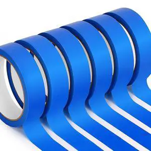 Blue Painters Tape 1 Inch Wide, 6 Rolls 22 Yards Each, Masking Tapes for Walls Painting, Home Decoration, Clean Removal, No Residue Blue Painters Tape 1 Inch Wide, 6 Rolls 22 Yards Each, Masking Tapes for Walls Painting, Home Decoration, Clean Removal, No Residue