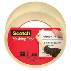Home & Office Masking Tape, 2 Inch Wide, 1 Roll | 1.88 in x 54.6 yd, Applies Easily, Great for Labeling, Mounting and Bundling, Strong Adhesive, Great For Everyday Uses (3439) Home & Office Masking Tape, 2 Inch Wide, 1 Roll | 1.88 in x 54.6 yd, Applies Easily, Great for Labeling, Mounting and Bundling, Strong Adhesive, Great For Everyday Uses (3439)
