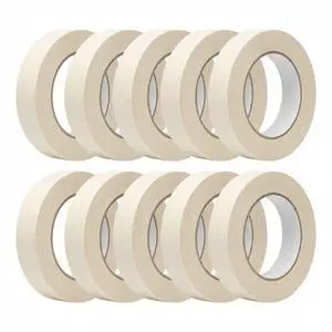 Masking Tape 0.75 inch x 55 Yards x 10 Rolls, White Painters Tape for General Purpose Use, 550 Yards in Total Masking Tape 0.75 inch x 55 Yards x 10 Rolls, White Painters Tape for General Purpose Use, 550 Yards in Total