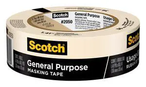General Purpose Masking Tape, Tan, Tape for Labeling, Bundling and General Use, Multi-Surface Adhesive Tape, 1.41 Inches x 60 Yards, 1 Roll General Purpose Masking Tape, Tan, Tape for Labeling, Bundling and General Use, Multi-Surface Adhesive Tape, 1.41 Inches x 60 Yards, 1 Roll