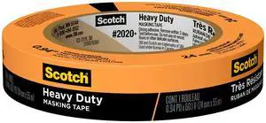 Heavy Duty Painter's Tape, 0.94 in x 60.1 yd, for Use On Vinyl, Carpet, Metal, & Plastic, Indoor & Outdoor Masking Tape, Bonds Aggressively, 3-Day Clean Removal, 1 Roll (2020+-24AP) Heavy Duty Painter's Tape, 0.94 in x 60.1 yd, for Use On Vinyl, Carpet, Metal, & Plastic, Indoor & Outdoor Masking Tape, Bonds Aggressively, 3-Day Clean Removal, 1 Roll (2020+-24AP)