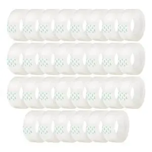 30 Rolls Transparent Clear Tape Refills for Dispenser, Sturdy Tape(Not Easily Tear), 0.7 Inch, 27.3 Yard, Perfect for Office, Home, School 30 Rolls Transparent Clear Tape Refills for Dispenser, Sturdy Tape(Not Easily Tear), 0.7 Inch, 27.3 Yard, Perfect for Office, Home, School