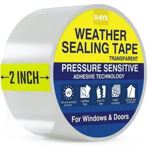 Window Sealing Tape 1 Pack Transparent Sealing Heavy-Duty Residue-Free RV Insulation for Doors and Windows, Clear Weather Stripping Draft Isolation Tape (1 Pack 2 inch) Window Sealing Tape 1 Pack Transparent Sealing Heavy-Duty Residue-Free RV Insulation for Doors and Windows, Clear Weather Stripping Draft Isolation Tape (1 Pack 2 inch)