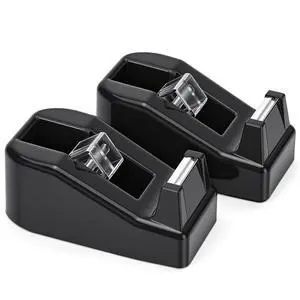 2 Pcs Desktop Tape Dispenser, Black | 1.7 x 4 x 2.2 Inches Each, Non-Skid Base, Ideal for Office, Home and School 2 Pcs Desktop Tape Dispenser, Black | 1.7 x 4 x 2.2 Inches Each, Non-Skid Base, Ideal for Office, Home and School