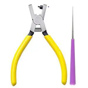 Sheet Metal Hole Punch, 2mm Small Round Hole Puncher Pliers | for Shoes Straps, Watch Band, Thin Leather, Crafts,Jewelry DIY Fabric Sheet Metal Hole Punch, 2mm Small Round Hole Puncher Pliers | for Shoes Straps, Watch Band, Thin Leather, Crafts,Jewelry DIY Fabric
