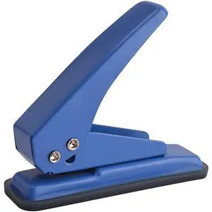 Single Hole Punch 1/4", 20 Sheet Punch Capacity, Non-Skid Base, Blue | Handheld with Non-Skid Base for Paper Chipboard Craft Paper and Art Project, ideal for office, school, DIY Single Hole Punch 1/4", 20 Sheet Punch Capacity, Non-Skid Base, Blue | Handheld with Non-Skid Base for Paper Chipboard Craft Paper and Art Project, ideal for office, school, DIY