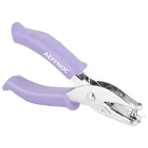 Single Hole Punch, One Hole Puncher with Soft Grip Handle, 1/4 Inch Paper Hole Punches, Small Hole Punchers with Paper Mess Tray, 6 Sheets Capacity, for Crafts, Scrapbooks (Purple) Single Hole Punch, One Hole Puncher with Soft Grip Handle, 1/4 Inch Paper Hole Punches, Small Hole Punchers with Paper Mess Tray, 6 Sheets Capacity, for Crafts, Scrapbooks (Purple)