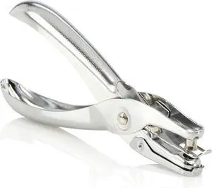 1 Hole Punch, 5 Sheet Capacity Hole Puncher, Single Hole Paper Punch, Chrome (74005) 1 Hole Punch, 5 Sheet Capacity Hole Puncher, Single Hole Paper Punch, Chrome (74005)