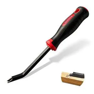 Heavy Duty Staple Remover, Staple Puller Tool for Carpet, Hardwood | Upholstery Furniture - Chrome Vanadium Steel 30° Staple Lifter, Non-Slip Handle, Construction, Flooring, DIY Heavy Duty Staple Remover, Staple Puller Tool for Carpet, Hardwood | Upholstery Furniture - Chrome Vanadium Steel 30° Staple Lifter, Non-Slip Handle, Construction, Flooring, DIY