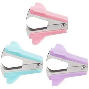 3 Pack Staple Remover (Pink, Blue, Purple) | Easy removal, No paper tear, Durable & sturdy, Jaw type 3 Pack Staple Remover (Pink, Blue, Purple) | Easy removal, No paper tear, Durable & sturdy, Jaw type