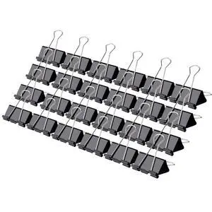Binder Clips 1.25 Inch, 24 Pcs Black Medium Office Paper Clamps | Solid Metal Clips, Heavy-Duty Grip for Thick Docs, Great for Accounting, Teachers, Receipts & Daily Office File Sorting Binder Clips 1.25 Inch, 24 Pcs Black Medium Office Paper Clamps | Solid Metal Clips, Heavy-Duty Grip for Thick Docs, Great for Accounting, Teachers, Receipts & Daily Office File Sorting