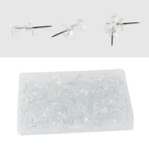 100 Pack Push Pins Tacks, Clear Plastic Head, Steel Point,Thumb Tacks for Bulletin Board,Stick Pins Thumb Tacks for Cork Board Wall Hangings (100, Clear) 100 Pack Push Pins Tacks, Clear Plastic Head, Steel Point,Thumb Tacks for Bulletin Board,Stick Pins Thumb Tacks for Cork Board Wall Hangings (100, Clear)