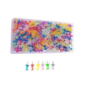 200 Push Pins, Clear Multiple Colors Push Pins,Photo Hanging Tacks | For Hanging Pictures, Photos, Maps, and Craft Project Push Pins on Soft Walls Wooden Boards, Fit for Offices, Schools, Homes 200 Push Pins, Clear Multiple Colors Push Pins,Photo Hanging Tacks | For Hanging Pictures, Photos, Maps, and Craft Project Push Pins on Soft Walls Wooden Boards, Fit for Offices, Schools, Homes