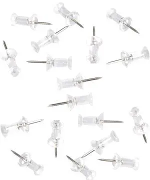 100-Pack Push Pins Tacks, Clear Plastic Head, Steel Point,Thumb Tacks for Wall Corkboard Map Calendar Photo -Home Office Craft Projects Heavy Duty Head Pin 100-Pack Push Pins Tacks, Clear Plastic Head, Steel Point,Thumb Tacks for Wall Corkboard Map Calendar Photo -Home Office Craft Projects Heavy Duty Head Pin