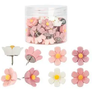Flower Push Pins, 40 pcs, Decorative Thumb Tacks | Flower Decorative Pins and Tacks, Cute Thumbtack for Cork Board, Bulletin Board, Photos, Wall Maps, Office, Schools Supplies Flower Push Pins, 40 pcs, Decorative Thumb Tacks | Flower Decorative Pins and Tacks, Cute Thumbtack for Cork Board, Bulletin Board, Photos, Wall Maps, Office, Schools Supplies