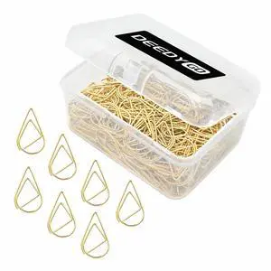 250 PCS Gold Paper Clips, Teardrop Paperclips, 1 Inch | Cute, Stainless Steel, Drop-shaped, Office School Supplies, Wedding Invitations Crafts, Scrapbooking Bookmarks 250 PCS Gold Paper Clips, Teardrop Paperclips, 1 Inch | Cute, Stainless Steel, Drop-shaped, Office School Supplies, Wedding Invitations Crafts, Scrapbooking Bookmarks