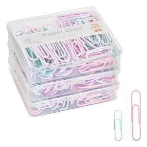 Colorful Paper Clips Assorted Sizes, Small and Large Paperclips, 210 Count, 3 Pack of 70 (Light Multicolor) Colorful Paper Clips Assorted Sizes, Small and Large Paperclips, 210 Count, 3 Pack of 70 (Light Multicolor)