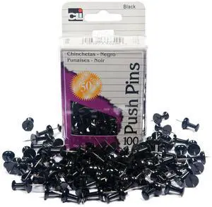 Push Pins, Black, 100-Pack (200-BK) Push Pins, Black, 100-Pack (200-BK)