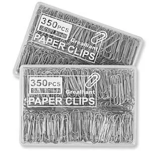 700 PCS Paper Clips, Small Paper Clips for Paperwork, 2 Boxes of 350 PCS Each, Sturdy and Upgraded Plastic Boxes Well Packed, Easy to Use in Office, School and Home 700 PCS Paper Clips, Small Paper Clips for Paperwork, 2 Boxes of 350 PCS Each, Sturdy and Upgraded Plastic Boxes Well Packed, Easy to Use in Office, School and Home