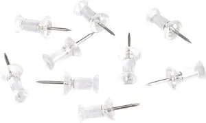 Push Pins, Clear Plastic Head, Steel Point for Cork Board, Bulletin Board, Maps, Photos, Posters, and Craft Projects, 100-Pack Push Pins, Clear Plastic Head, Steel Point for Cork Board, Bulletin Board, Maps, Photos, Posters, and Craft Projects, 100-Pack