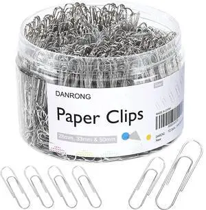 650 PCS Paper Clips Assorted Sizes, Small Medium and Large(1.1", 1.3" & 2"),Paperclips for Office, School, Home Supplies-Silver | (1.1", 1.3" & 2"), Paperclips for Office, School, Home Supplies-Silver 650 PCS Paper Clips Assorted Sizes, Small Medium and Large(1.1", 1.3" & 2"),Paperclips for Office, School, Home Supplies-Silver | (1.1", 1.3" & 2"), Paperclips for Office, School, Home Supplies-Silver