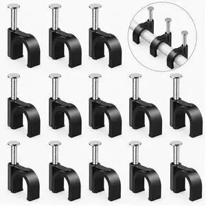 Plastic Cable Clamps Nail in Cable Clips 100 Pcs 10mm Cable Wire Clips Cable Tacks Coax Cable Clips Speaker Wire Clips Cable Nails for Cords Ethernet Cable Clips Black RG6 RG59 CAT6 RJ45 Plastic Cable Clamps Nail in Cable Clips 100 Pcs 10mm Cable Wire Clips Cable Tacks Coax Cable Clips Speaker Wire Clips Cable Nails for Cords Ethernet Cable Clips Black RG6 RG59 CAT6 RJ45