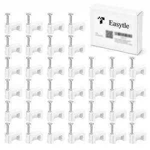 Cable Clips Nail in Cable Clips 100 Pcs 8mm Flat Ethernet Cable Wall Clips Cable Tacks Coax Cable Clip Speaker Wire Clips Cable Nails for Cords Cat5/Cat5e/Cat6/Cat7 RJ45 Cord Clips Cable Clips Nail in Cable Clips 100 Pcs 8mm Flat Ethernet Cable Wall Clips Cable Tacks Coax Cable Clip Speaker Wire Clips Cable Nails for Cords Cat5/Cat5e/Cat6/Cat7 RJ45 Cord Clips