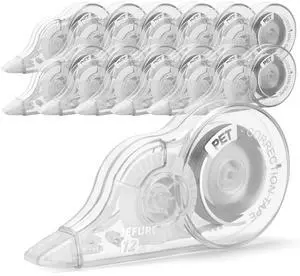 12 Pcs Correction Tape, 39.4 Ft, 0.2in Wide | Instant Corrections, White Wrong Out Tear-Resistant, for School, Office, Note Taking, Journal 12 Pcs Correction Tape, 39.4 Ft, 0.2in Wide | Instant Corrections, White Wrong Out Tear-Resistant, for School, Office, Note Taking, Journal