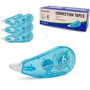 Correction Tape, Easy to Use Applicator for Instant Corrections, 19.7 Feet 6-Count Pack Correction Tape for School, Office, Crafting (6pcs/Set) Correction Tape, Easy to Use Applicator for Instant Corrections, 19.7 Feet 6-Count Pack Correction Tape for School, Office, Crafting (6pcs/Set)