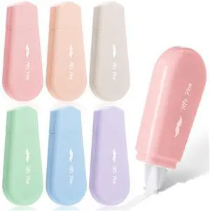 Aesthetic Correction Tape, 0.2" x 197", 6 pcs, Pastel Colors | Cute Correction Tape Aesthetic Correction Tape, 0.2" x 197", 6 pcs, Pastel Colors | Cute Correction Tape