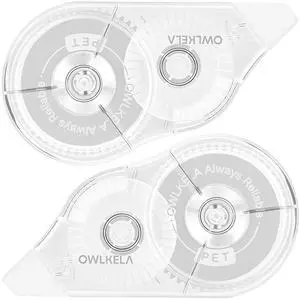 Large White Correction Tape, 2 Pack, 98.4 Ft, Clear | 0.2 in Wide, Tear-Resistant, No Dry Time, Easy to Use, Ideal for Office and School Supplies Large White Correction Tape, 2 Pack, 98.4 Ft, Clear | 0.2 in Wide, Tear-Resistant, No Dry Time, Easy to Use, Ideal for Office and School Supplies