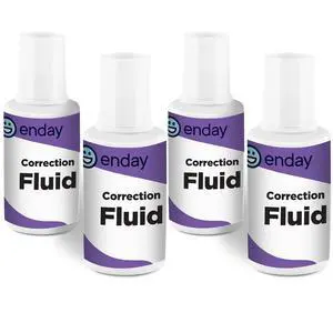 Liquid Correction Fluid, .7 fl. Oz. / 20 ml Foam Wand Applicator Quick Dry Liquid Paper, Multi-Purpose Smooth Corrector for Office, and Home, 4 Pack Liquid Correction Fluid, .7 fl. Oz. / 20 ml Foam Wand Applicator Quick Dry Liquid Paper, Multi-Purpose Smooth Corrector for Office, and Home, 4 Pack