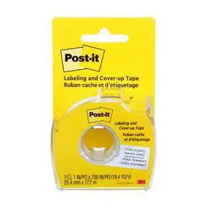Labeling and Cover-Up Tape, 1-Inch x 700-Inch Roll Non-Refillable Virtually Invisible on Copies Ideal for Labeling and Corrections Labeling and Cover-Up Tape, 1-Inch x 700-Inch Roll Non-Refillable Virtually Invisible on Copies Ideal for Labeling and Corrections