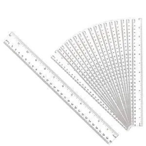 30PCS Clear Ruler Plastic Rulers 12 Inch, with Inches and Metric for School Classroom, Home, or Office (Clear) 30PCS Clear Ruler Plastic Rulers 12 Inch, with Inches and Metric for School Classroom, Home, or Office (Clear)