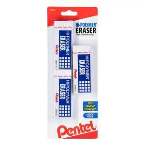 Hi-Polymer Block Eraser, Large, White, Pack of 3 (ZEH10BP3-K6) Hi-Polymer Block Eraser, Large, White, Pack of 3 (ZEH10BP3-K6)