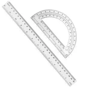2 Packs 12 Inch Plastic Ruler and 6 Inch Plastic Protractor Set Clear Math Geometry Set Classroom Set Angle Detector School Supplies Classroom Ruler Home Office Drawings (Transparent) 2 Packs 12 Inch Plastic Ruler and 6 Inch Plastic Protractor Set Clear Math Geometry Set Classroom Set Angle Detector School Supplies Classroom Ruler Home Office Drawings (Transparent)