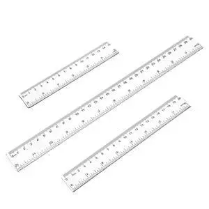3 Pack 6 Inch 8 Inch 12 Inch Ruler Set Plastic Straight Ruler Transparent Measuring Tool Acrylic Clear Ruler for School Office Student 3 Pack 6 Inch 8 Inch 12 Inch Ruler Set Plastic Straight Ruler Transparent Measuring Tool Acrylic Clear Ruler for School Office Student