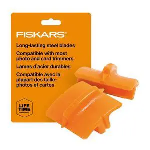 Trimmer Replacement Blades, Precision-Ground Steel for Clean Cuts, Refill Carriage for 9" & 12" Personal Trimmers, Two Pack, Orange Trimmer Replacement Blades, Precision-Ground Steel for Clean Cuts, Refill Carriage for 9" & 12" Personal Trimmers, Two Pack, Orange