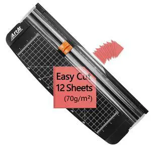 12-Inch Paper Cutter with Auto-Retractable Blade A4 Portable Trimmer | Inch/cm dual dcale precise measurement & cutting for cardstock, photos, crafts, gift cards, coupons, kraft labels 12-Inch Paper Cutter with Auto-Retractable Blade A4 Portable Trimmer | Inch/cm dual dcale precise measurement & cutting for cardstock, photos, crafts, gift cards, coupons, kraft labels