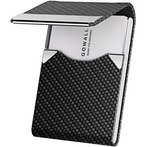 Black Carbon Business Card Holder with Magnetic Closure, Slim Metal PU Business Card Case for Men Women, 3.7 x 2.3 inches RFID Blocking Credit Cards Holder for Pocket or Bag Storage Black Carbon Business Card Holder with Magnetic Closure, Slim Metal PU Business Card Case for Men Women, 3.7 x 2.3 inches RFID Blocking Credit Cards Holder for Pocket or Bag Storage