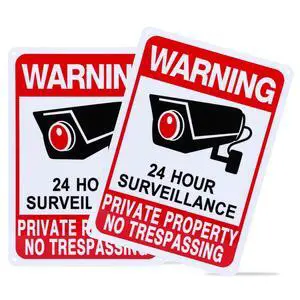No Trespassing Signs Private Property 2-Pack, 10x7in, Upgraded Enlarged Cam | UV Printed Rust-Free Aluminum, Weather Resistant Outdoor Signage, Ideal for Home, Business, Driveway No Trespassing Signs Private Property 2-Pack, 10x7in, Upgraded Enlarged Cam | UV Printed Rust-Free Aluminum, Weather Resistant Outdoor Signage, Ideal for Home, Business, Driveway