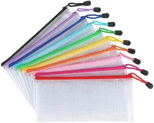 10 Pack Small Mesh Zipper Pouch Bags A6 Size, Colorful | Waterproof Zipper Bags Pouches for Organization Office Supplies 10 Pack Small Mesh Zipper Pouch Bags A6 Size, Colorful | Waterproof Zipper Bags Pouches for Organization Office Supplies