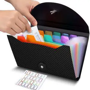 13 Pockets Receipt Coupon Organizer, A6 Size Small Accordion File Organizer with Labels for Receipt Cards, Bill Business, Coupons Storage, 7X 4.5 Inches 13 Pockets Receipt Coupon Organizer, A6 Size Small Accordion File Organizer with Labels for Receipt Cards, Bill Business, Coupons Storage, 7X 4.5 Inches