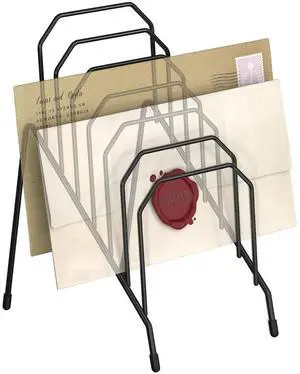 Incline Desk Mail Organizer Letter Holder Rack with 6-Section Incline Desk Mail Organizer Letter Holder Rack with 6-Section