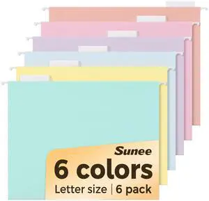 6 Pack Hanging File Folders,Hanging File Folders Letter Size with 1/5-cut Tabs, Assorted Macaron Colors Folders,Stay Organized for Your Home and Office Bulk File and Documents 6 Pack Hanging File Folders,Hanging File Folders Letter Size with 1/5-cut Tabs, Assorted Macaron Colors Folders,Stay Organized for Your Home and Office Bulk File and Documents