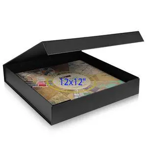 12x12 Scrapbook Storage Box for Scrapbooks, Papers and Supplies, Odor Free, Solid Black, 1 PCS 1 Pack 12x12 Scrapbook Storage Box for Scrapbooks, Papers and Supplies, Odor Free, Solid Black, 1 PCS 1 Pack