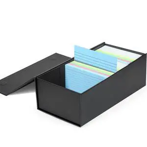 3x5 Index Card Holder Card File Box Organizer, Hold 1200 3x5-Inch Flash Cards 1 Pack Black 3x5 Index Card Holder Card File Box Organizer, Hold 1200 3x5-Inch Flash Cards 1 Pack Black