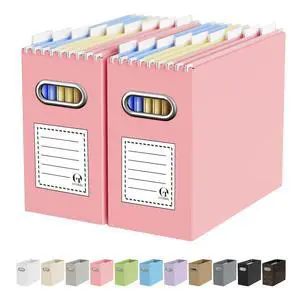 Portable Collapsible Cardboard File Box with Handle for Letter-Size | 2-Pack. Stainless Steel Handle. Label Stickers Included. Fits Letter Folders (Not Included). Home, Office, School, Dorm, Tax. Portable Collapsible Cardboard File Box with Handle for Letter-Size | 2-Pack. Stainless Steel Handle. Label Stickers Included. Fits Letter Folders (Not Included). Home, Office, School, Dorm, Tax.